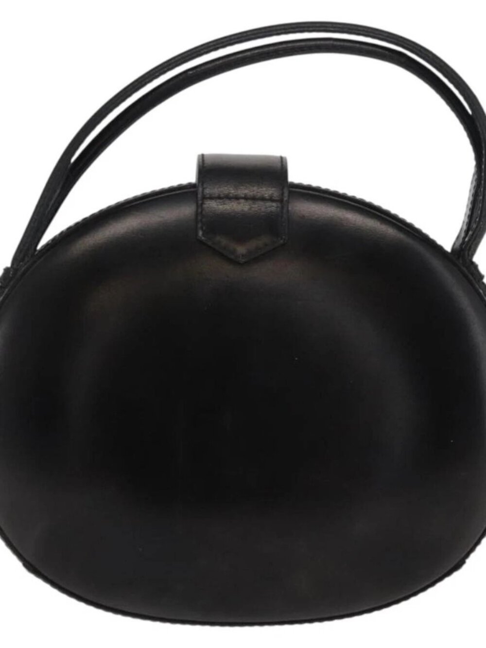 LOEWE Hand Bag Leather Black Gold Auth bs33105 - Picture 3 of 16